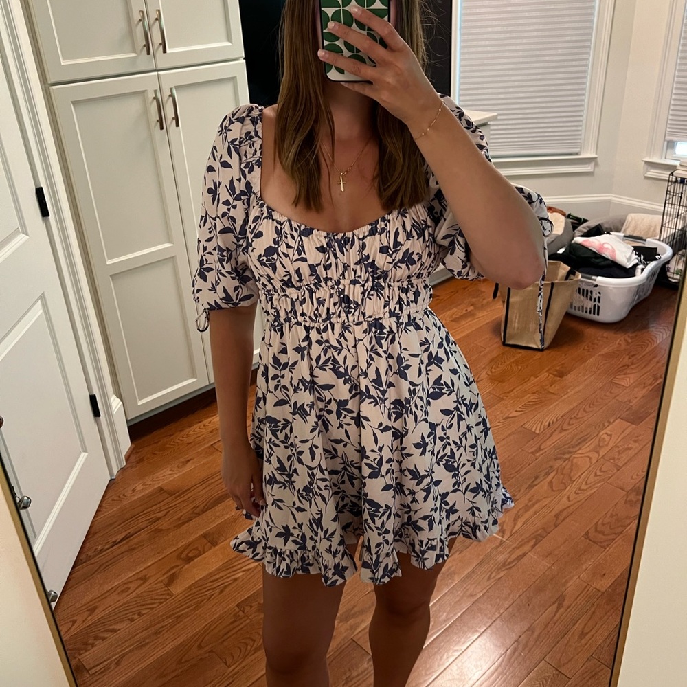 Floral Puff Sleeve Urban Outfitters Dress